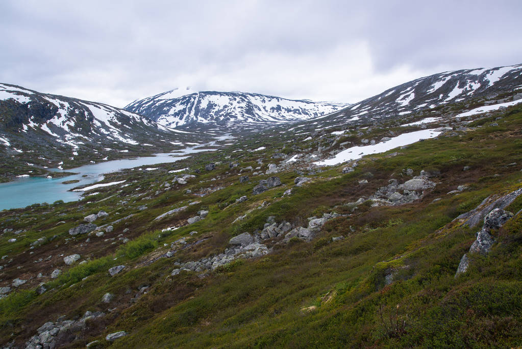 Красивий краєвид в Норвегії, Strynefjellet уздовж норвезького повіту Road - Фото, зображення