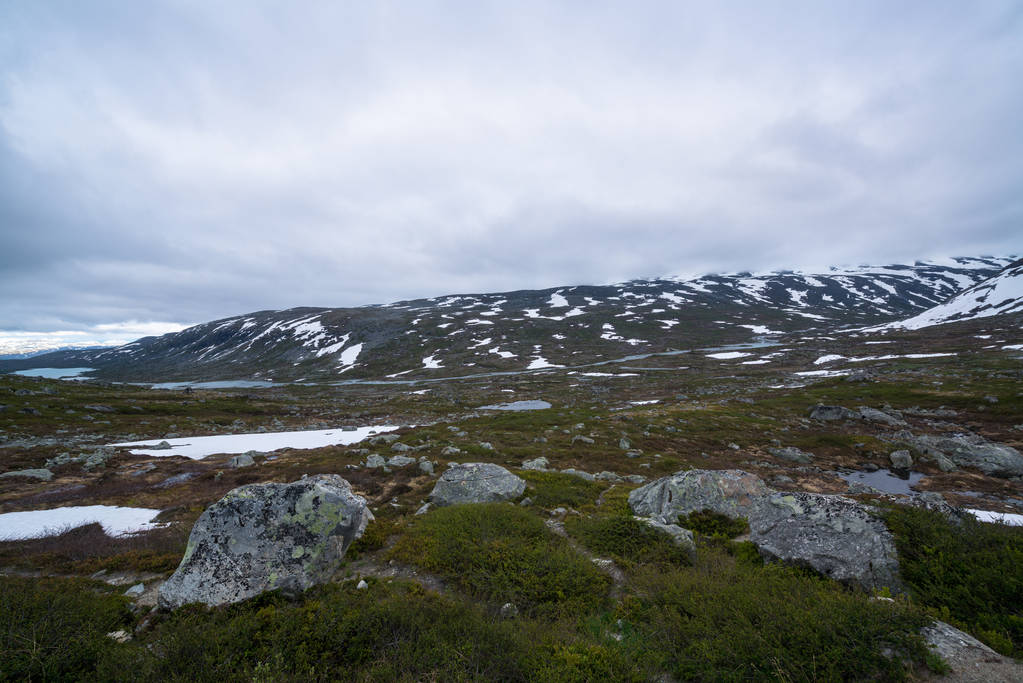 Krásná krajina v Norsku, Strynefjellet podél norské krajské silnice - Fotografie, Obrázek