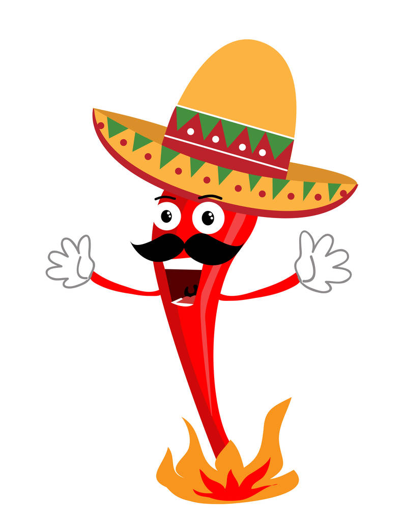 Cartoon rode chili peper vector - Vector, afbeelding