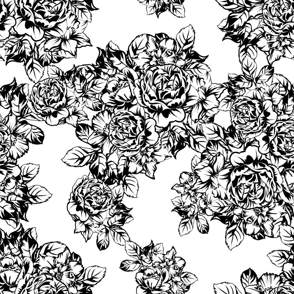 Vektor Illustration von Vintage Blumen Muster Hintergrund - Vektor, Bild
