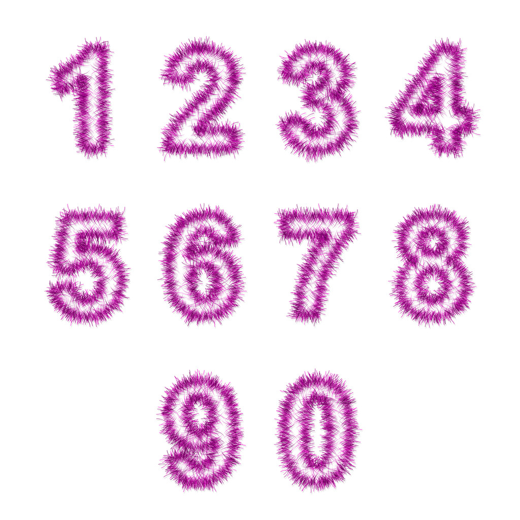 chiffres de moule rose sur blanc
 - Photo, image