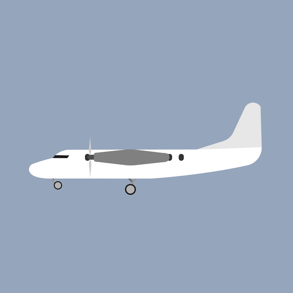 Lentokone matkustaa kuljetus vektori lentokoneen sivunäkymä. litteä busi
 - Vektori, kuva