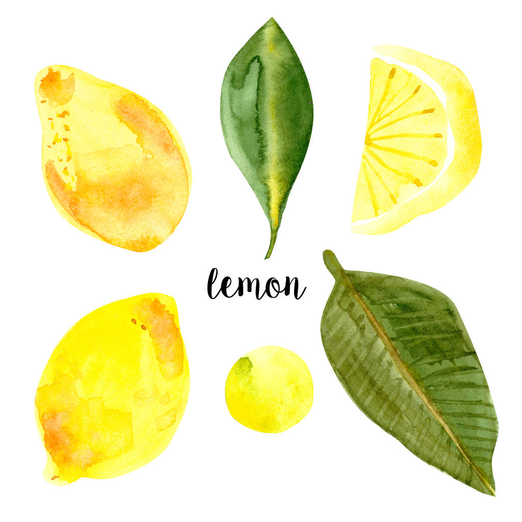 citroen collectie aquarel, logo - Foto, afbeelding