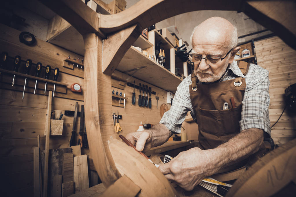 old carpenter at work - Photo, Image