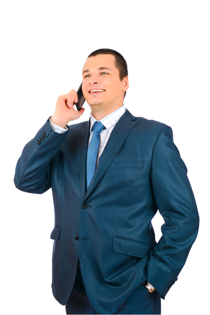 Empresário conversando com celular
 - Foto, Imagem