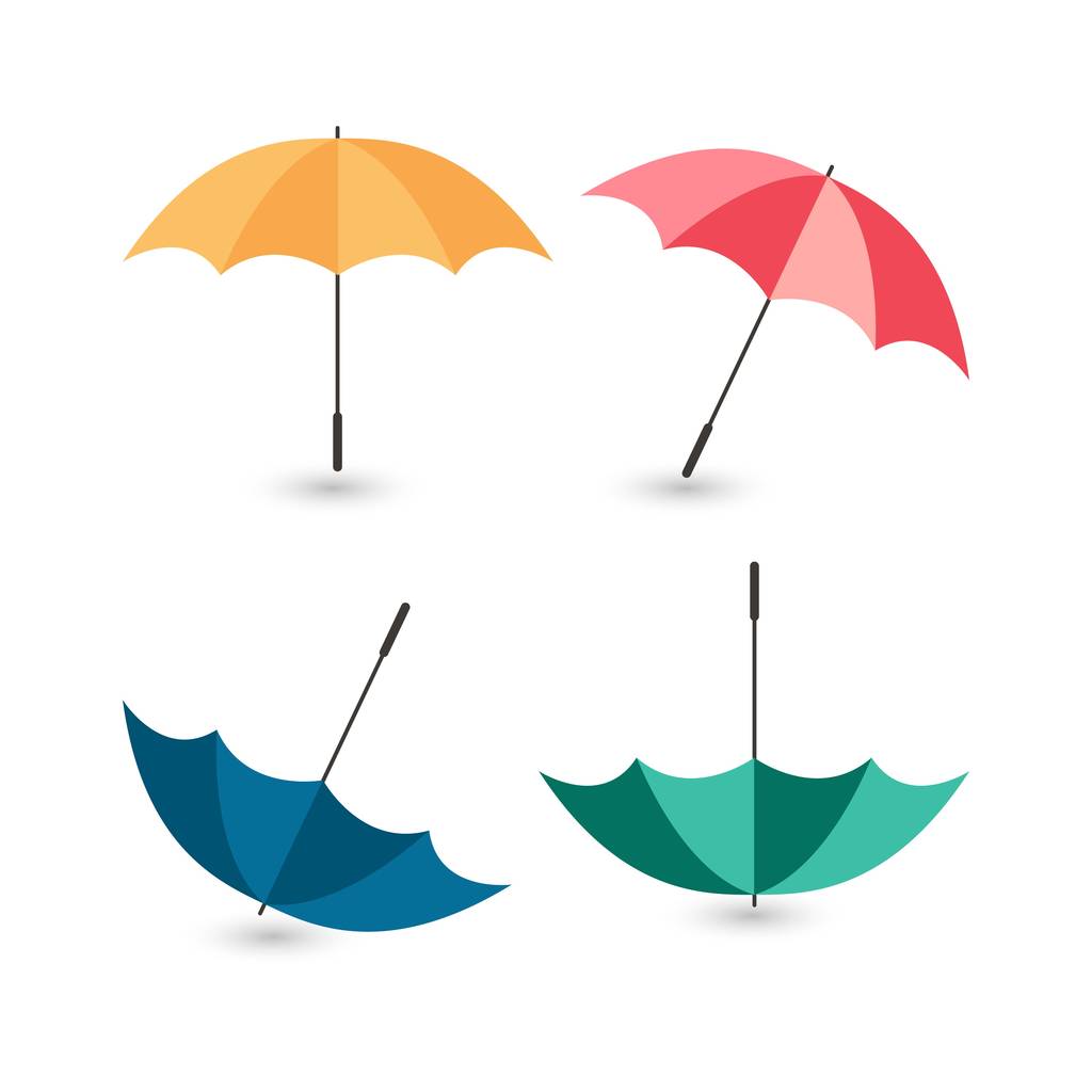 Sateenvarjo vektori malli suunnittelu kuvitus kuvake
 - Vektori, kuva