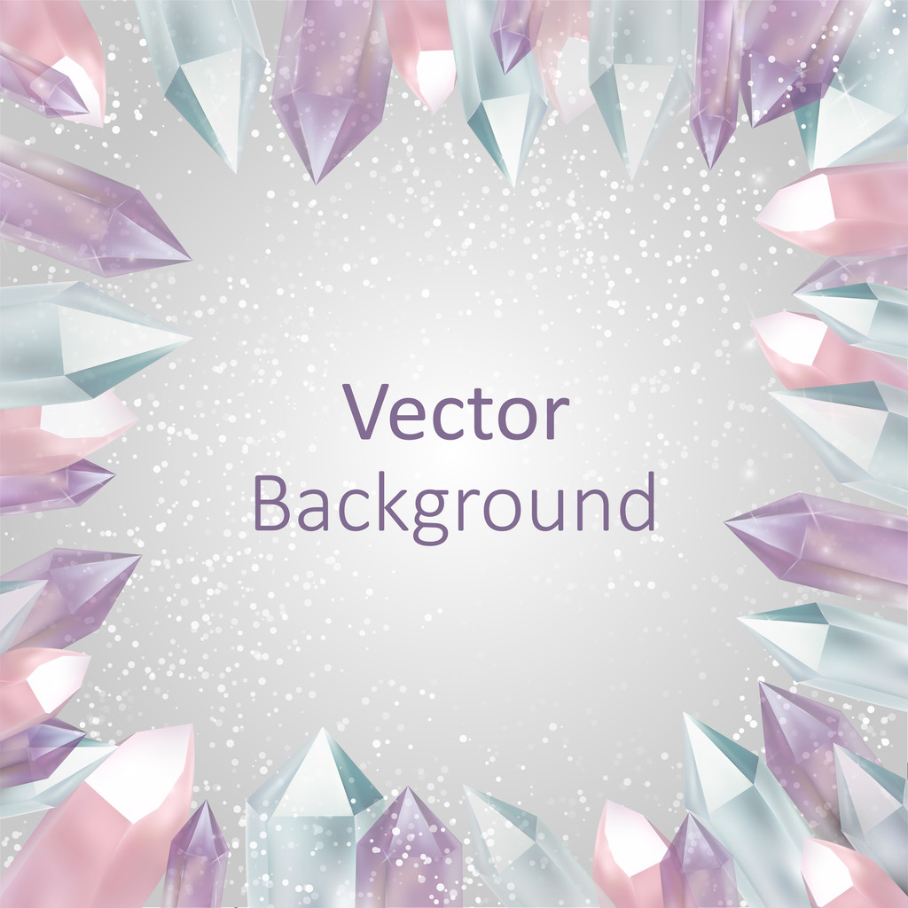 Vector background with crystals - Vector, Image