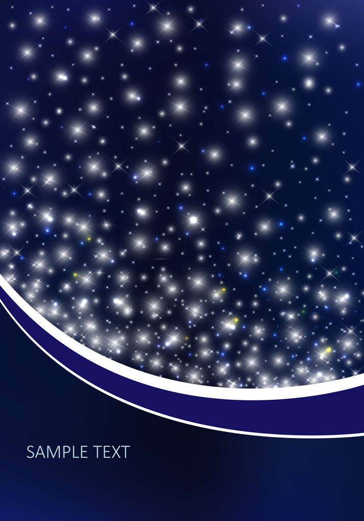 Vector background with night sky - Vector, Image