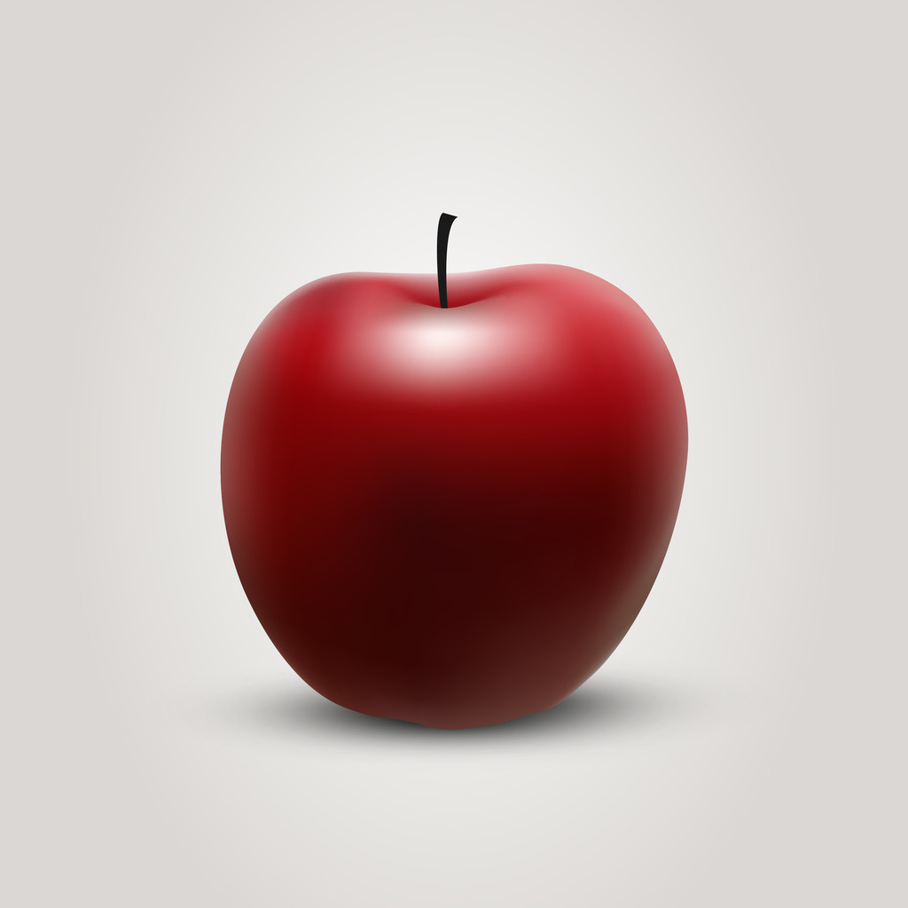 διανυσματική απεικόνιση ενός κόκκινου μήλου. - Διάνυσμα, εικόνα