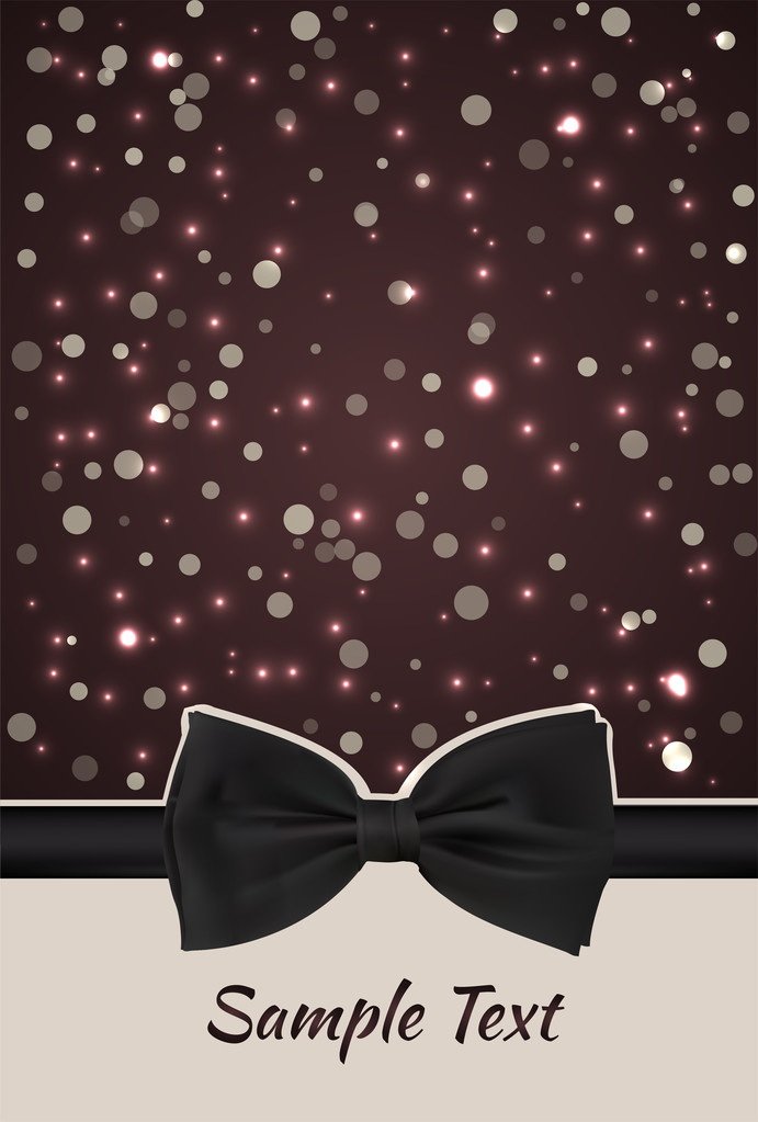 ribbon with bow and Christmas abstract background - Vector, Image