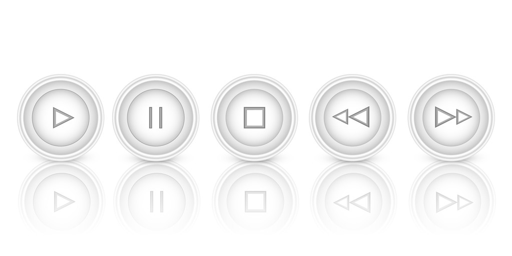 Векторный набор медиа-кнопок
 - Вектор,изображение