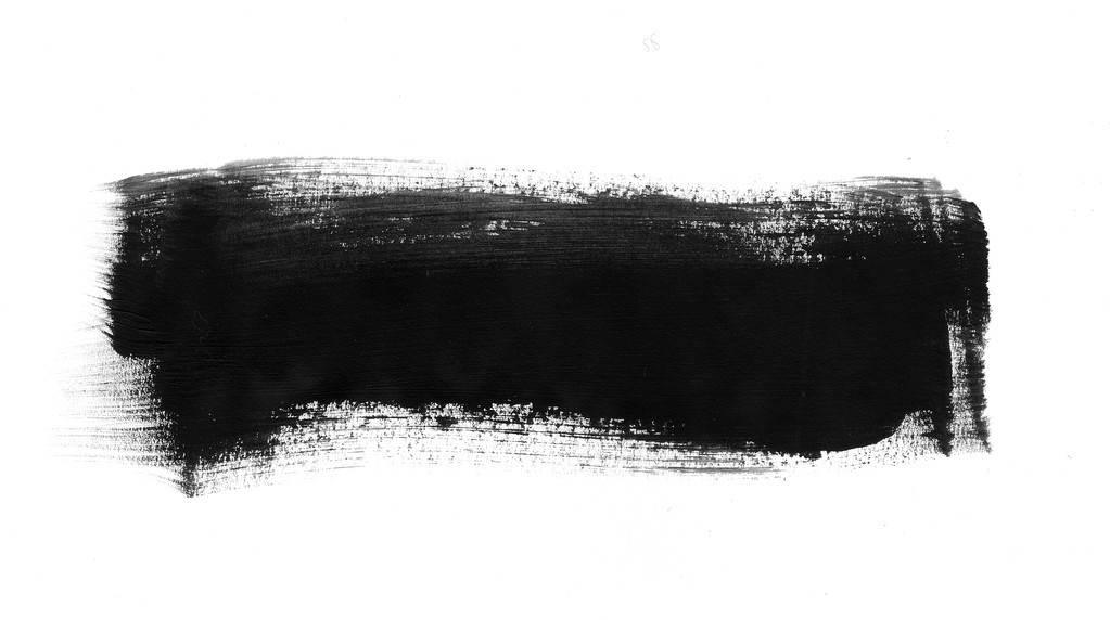 Pincel pintado a mano negro daub
 - Foto, Imagen