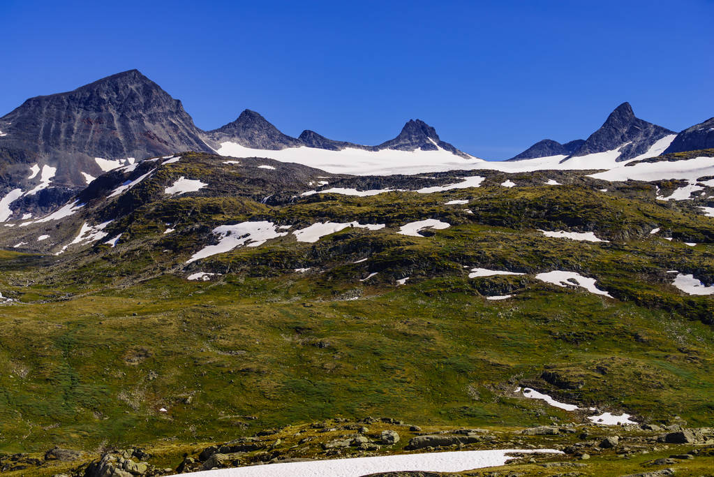 Góry krajobraz. Norweska trasa Sognefjellet - Zdjęcie, obraz