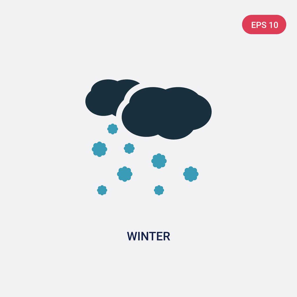 icono de vector de invierno de dos colores del concepto de meteorología. aislado
  - Vector, Imagen