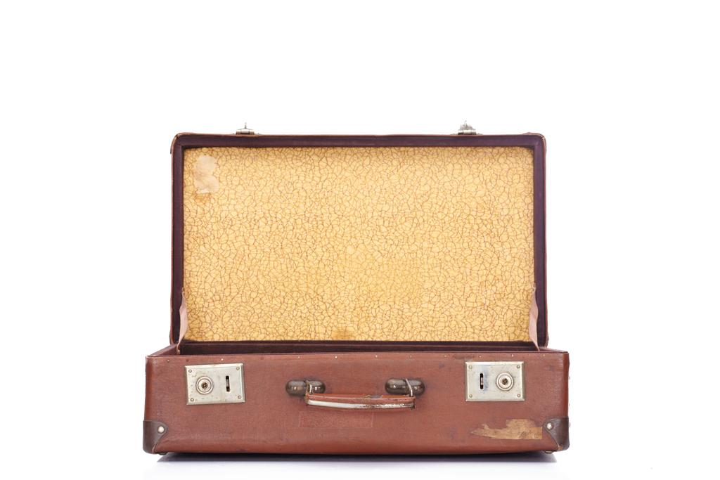 Brown Suitcase Vintage Luggage Vintage Travel Stock Photo 612675389