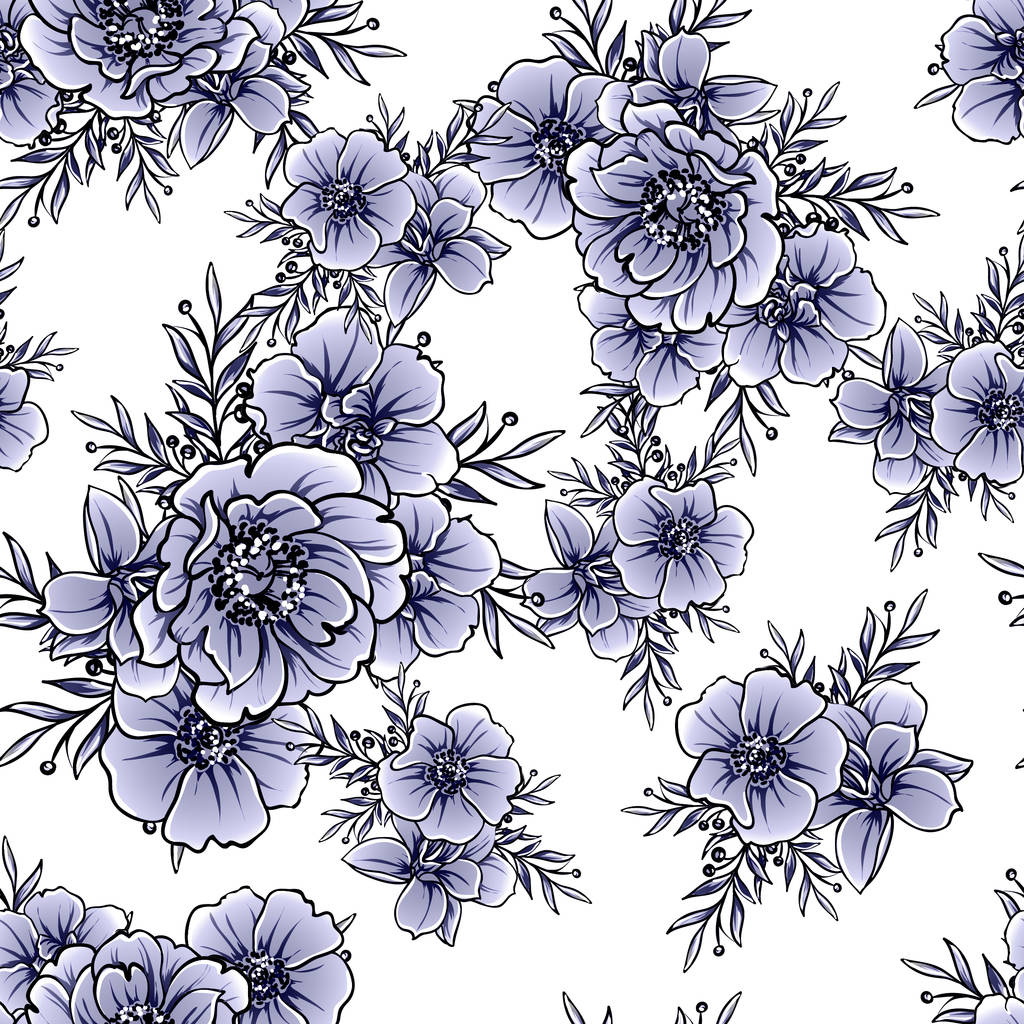 Векторна ілюстрація тла вінтажних квітів
 - Вектор, зображення