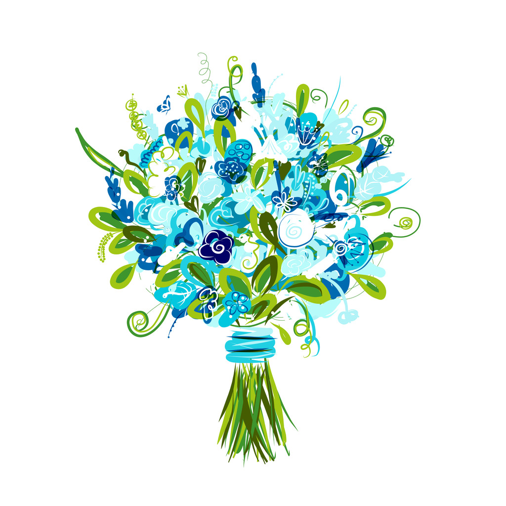 Bouquet floral pour votre design - Vecteur, image