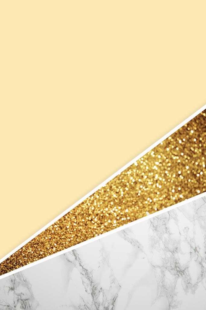 Geometric Background With Grey Marble, Golden Glitter Free Stock Photo and  Image