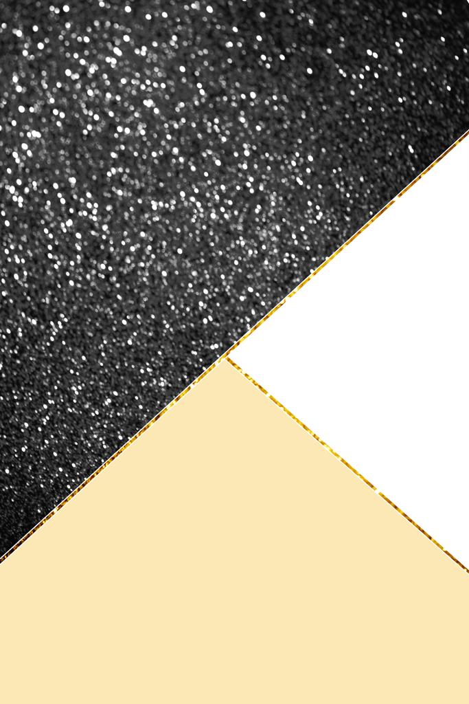 geometrischer Hintergrund mit schwarzem Glanz, weißen und hellgelben Farben  - Foto, Bild