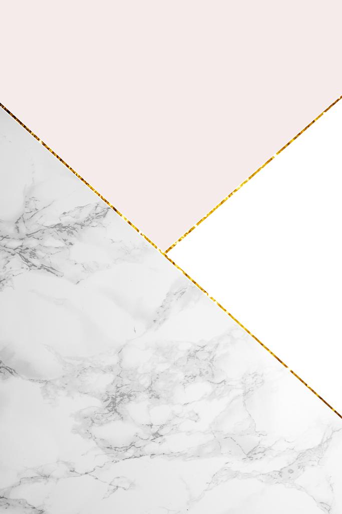 geometric background with marble, white and light pink colors  - Photo, Image