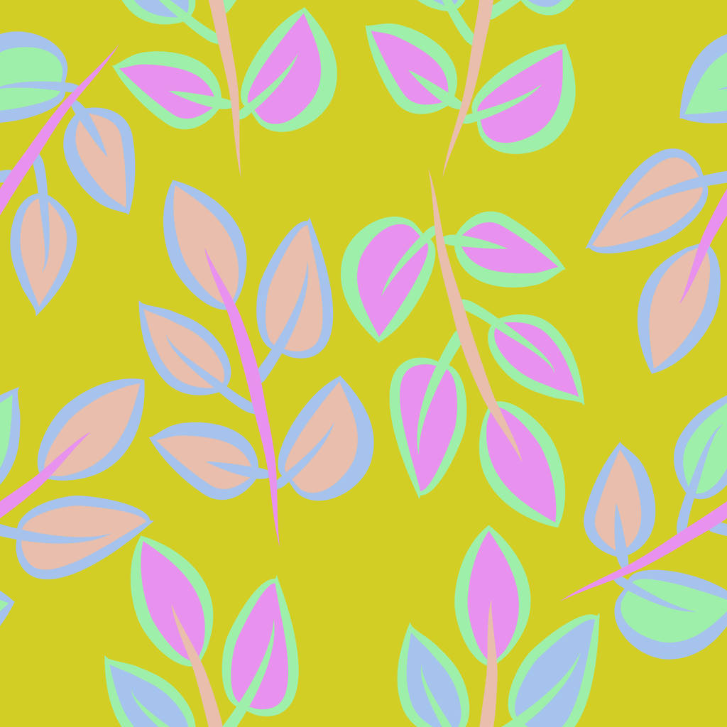 modello senza soluzione di continuità di foglie astratte semplici - Vettoriali, immagini
