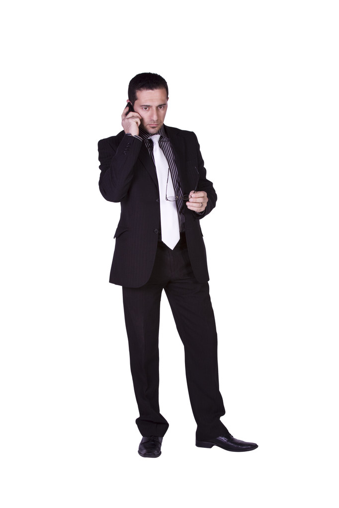 zakenman praten op een mobiele telefoon - Foto, afbeelding