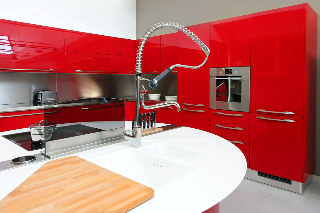 detalle de cocina roja
 - Foto, imagen