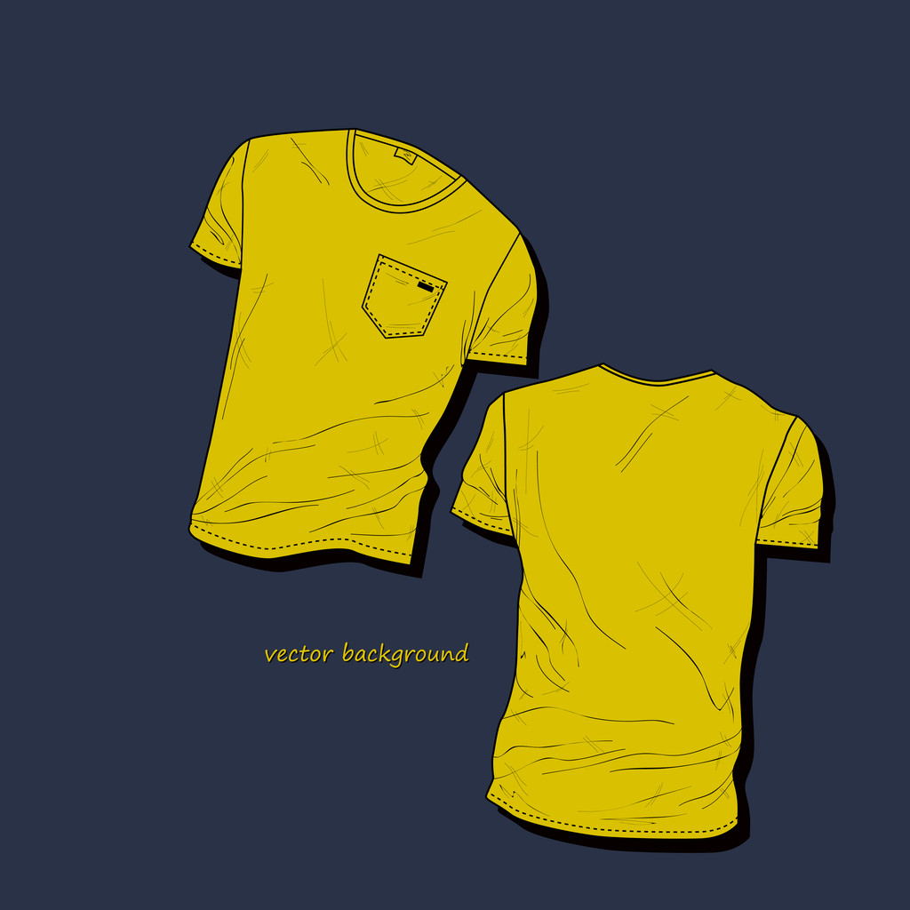 Men's t-shirt design template. - Vector, Image