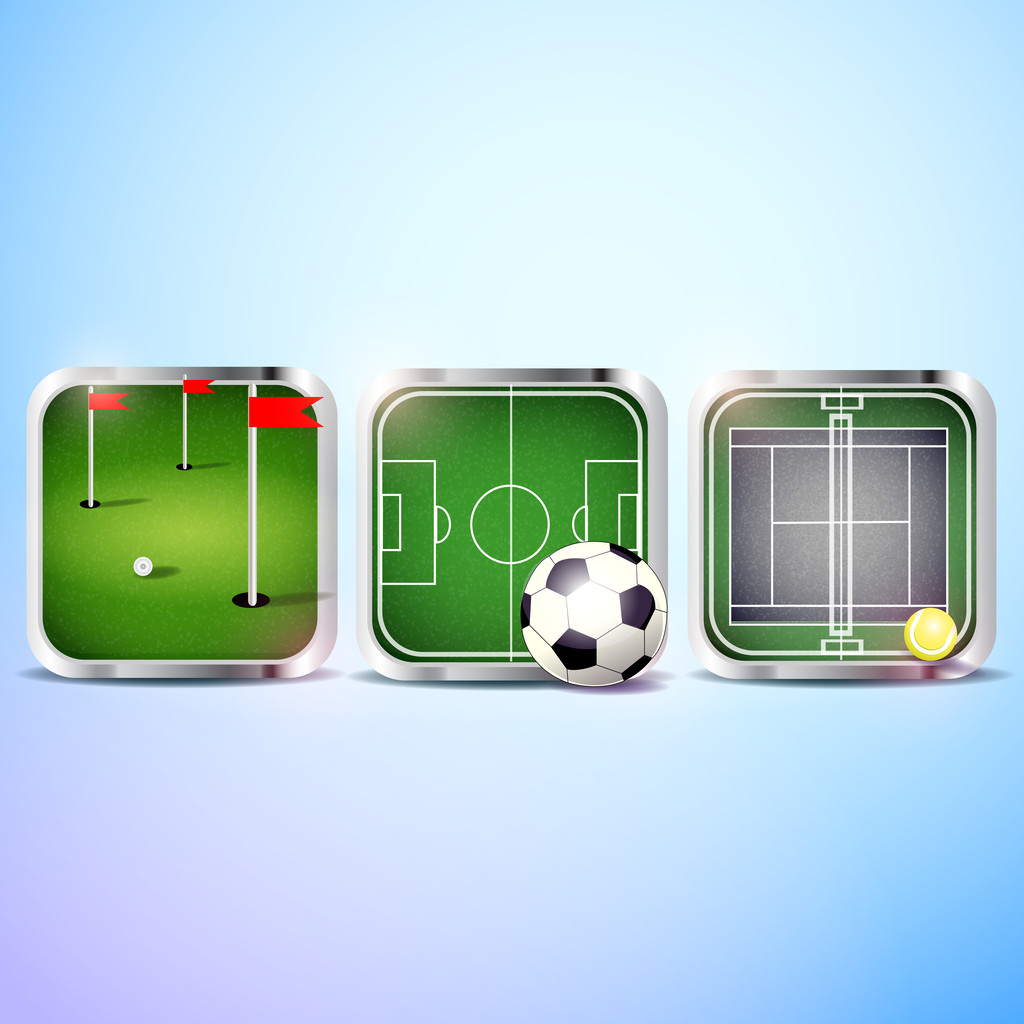 Set of vector sport icons - Vector, Image