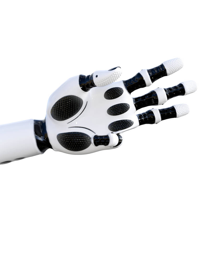 Gestos de mano droide de metal blanco
 - Foto, imagen
