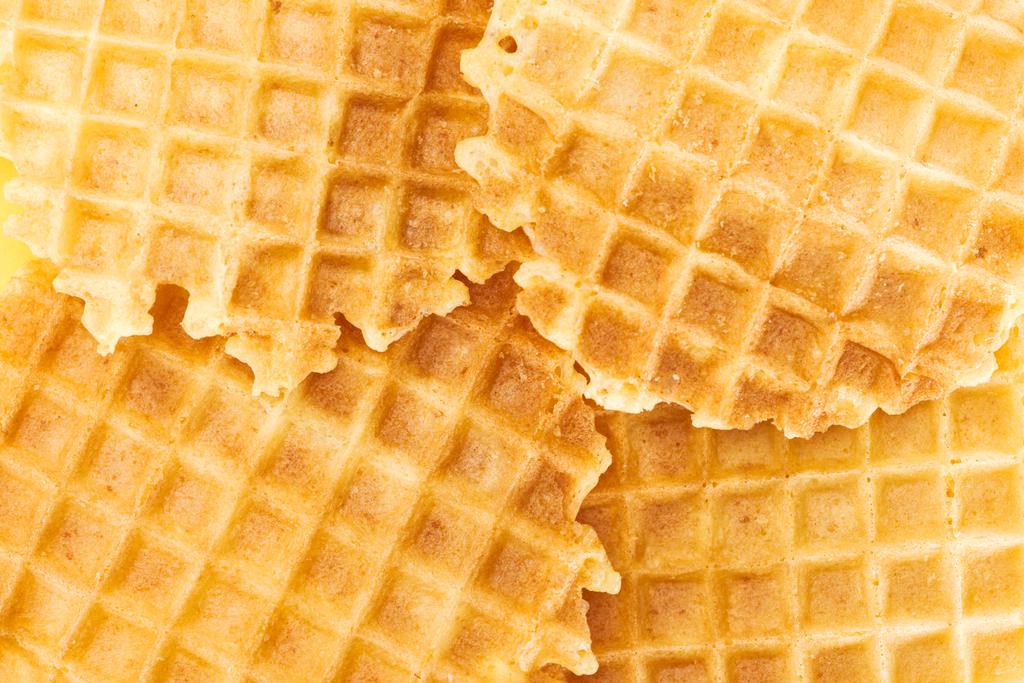 close up view of crispy and tasty waffles - Photo, Image
