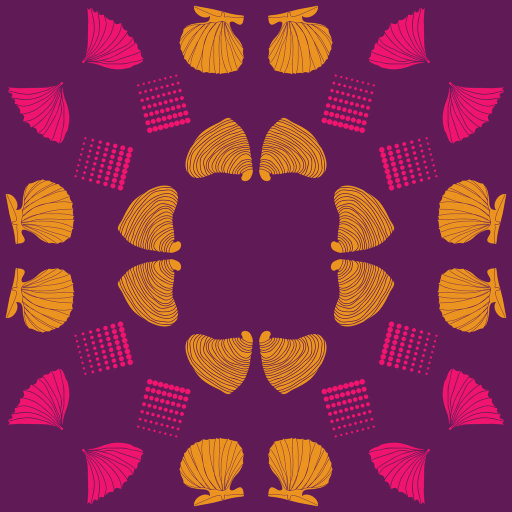 a tengeri kagylókból álló vektoros illusztráció  - Vektor, kép
