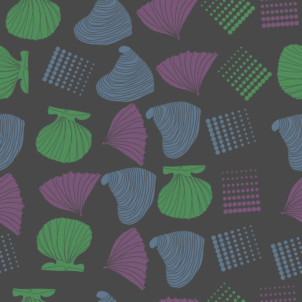 conchas marinas abstracto fondo vector ilustración
  - Vector, imagen