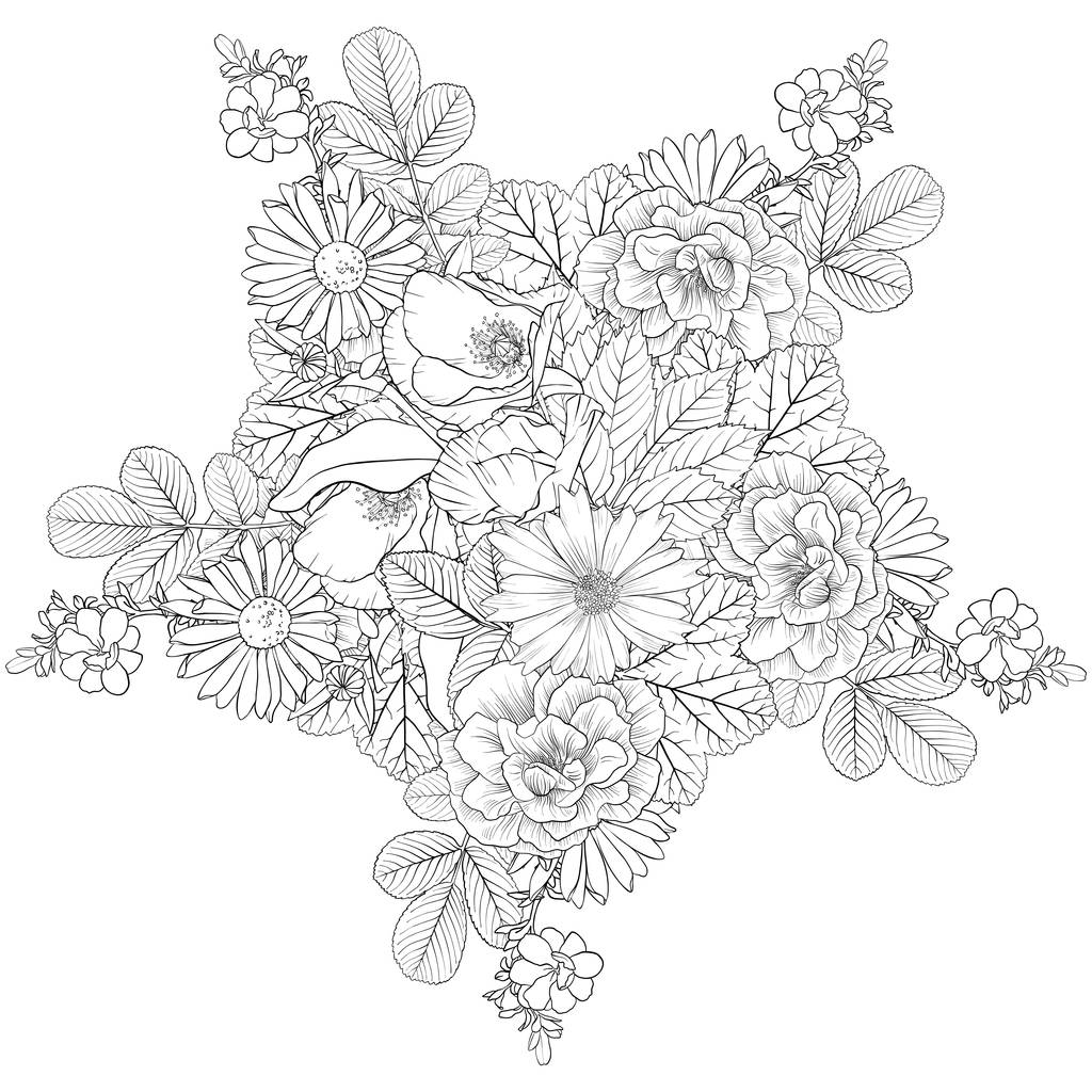 vetor desenho flores
 - Vetor, Imagem