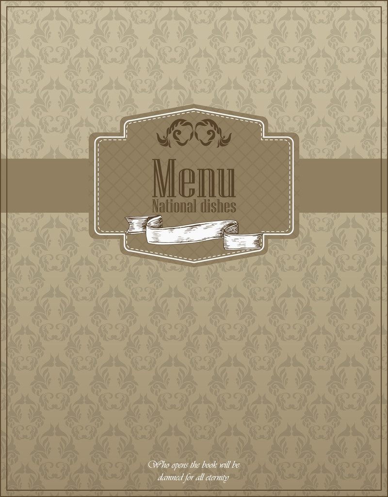 Restaurant menu design. National dishes. Vector illustration - Vector, Image