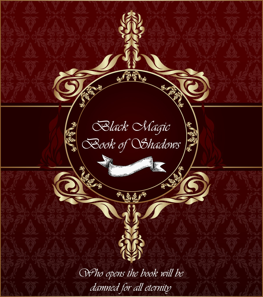 Vintage background, vector gold and red template - Vector, Image