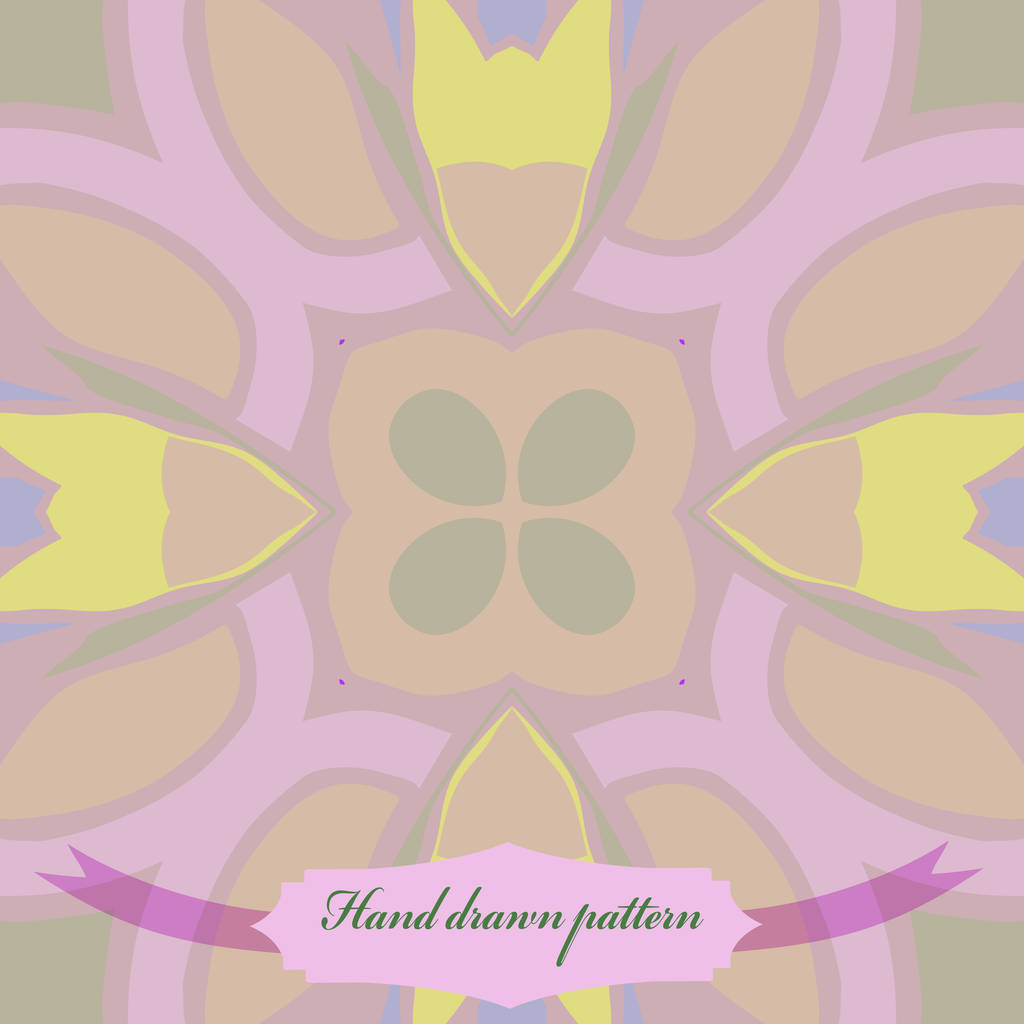 Modèle circulaire sans couture de motif floral coloré, étiquette
 - Vecteur, image