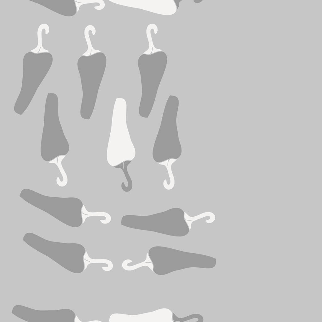 Naadloos patroon van abstracte eenvoudige pepers - Vector, afbeelding