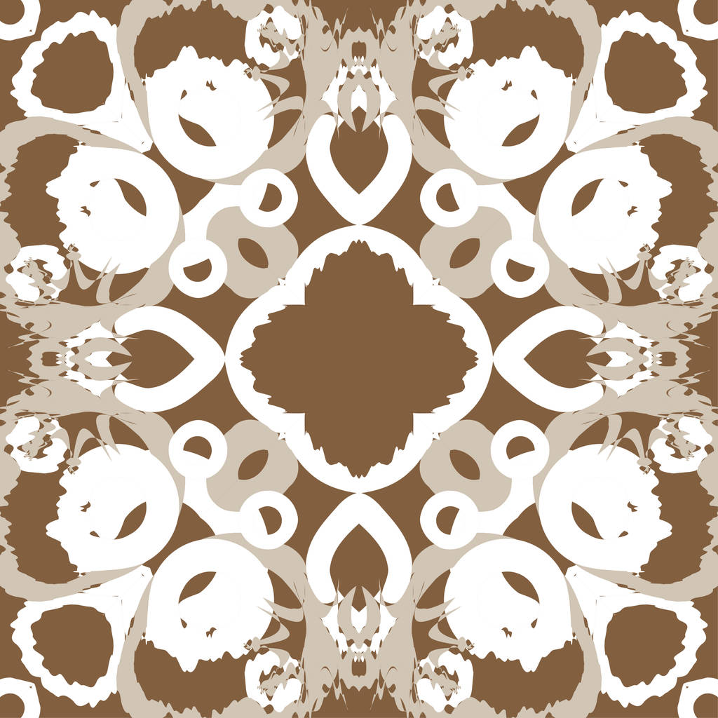 Круглый бесшовный узор декоративного мотива с копировальным пространством
 - Вектор,изображение