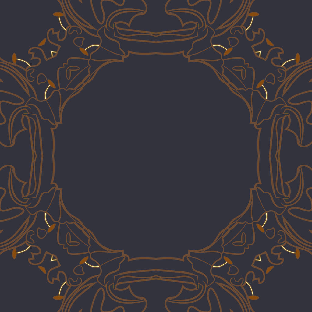 Patrón circular sin costuras de motivo floral, simplemente ilustración vectorial
   - Vector, Imagen