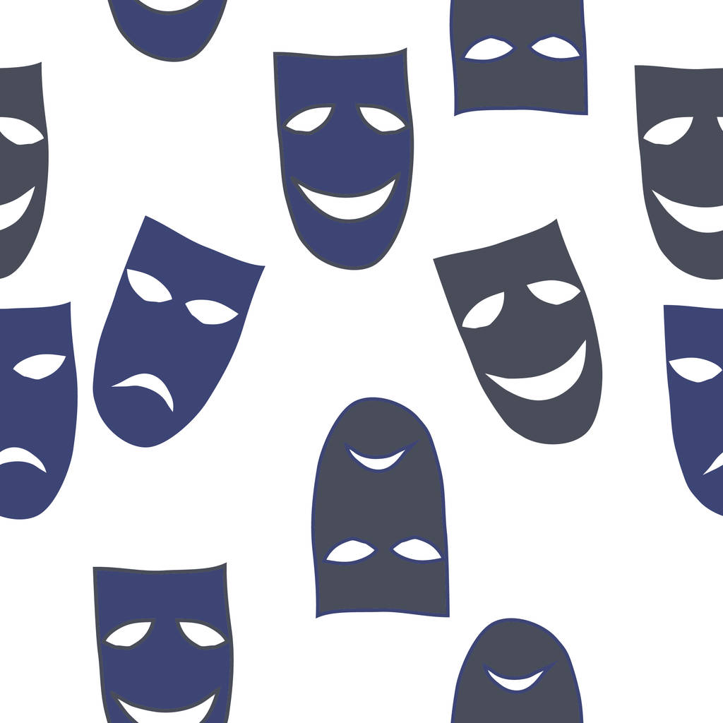 theathral masks colored background  - Vector, Image