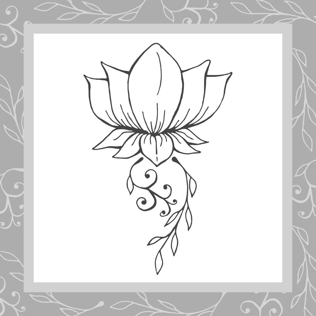 Image de carte décorative de l'illustration vectorielle lotus
 - Vecteur, image