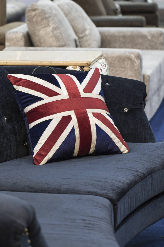 Amerykańska flaga poduszki na kanapie - Zdjęcie, obraz