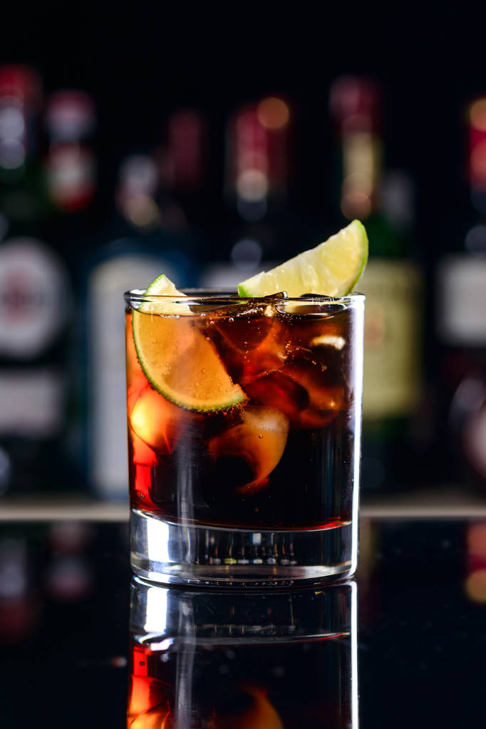 popular rum cocktail with cola - classic cube libre - Photo, Image