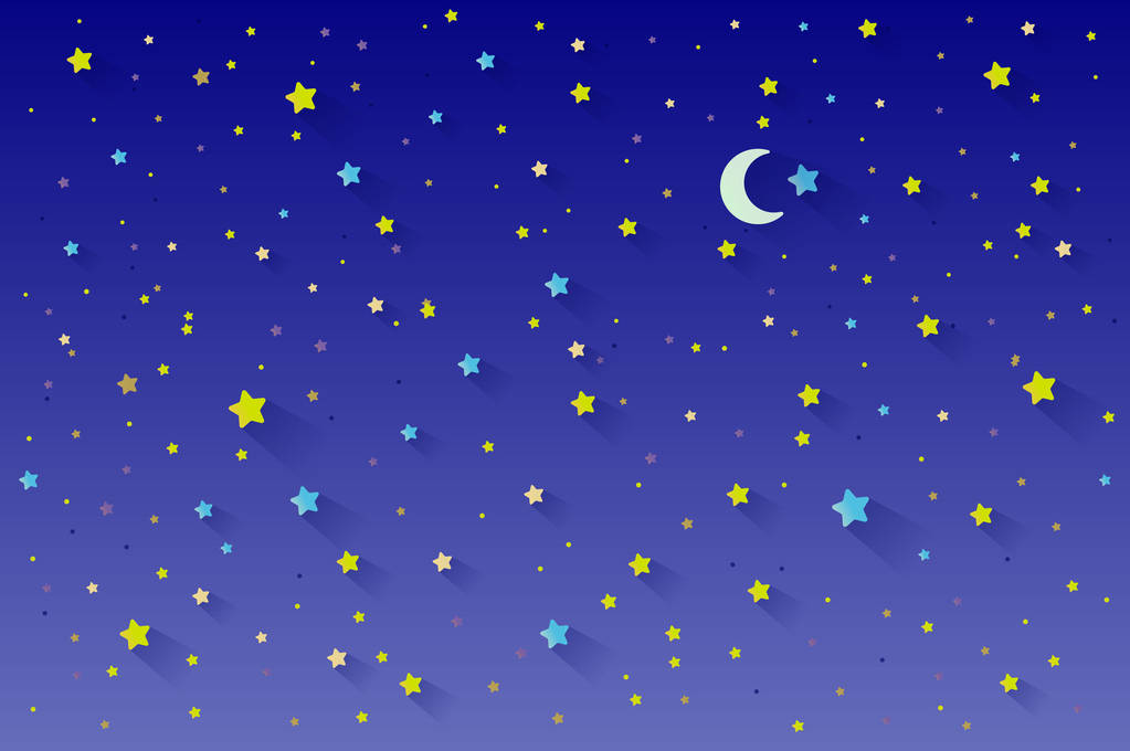 Estrellas en el cielo nocturno paisaje de fondo. Se puede utilizar para póster, banner, volante, invitación, sitio web o tarjeta de felicitación Estilo de arte de papel. Ilustración vectorial. eps 10
 - Vector, imagen