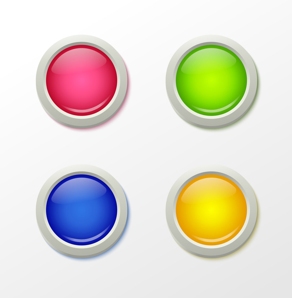 Brillar plantilla botones de colores. Ilustración vectorial
 - Vector, imagen