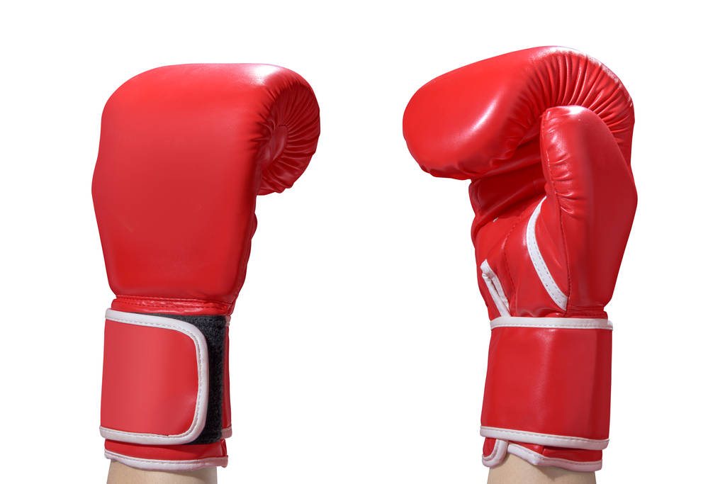 Руки з червоними боксерськими рукавичками
 - Фото, зображення