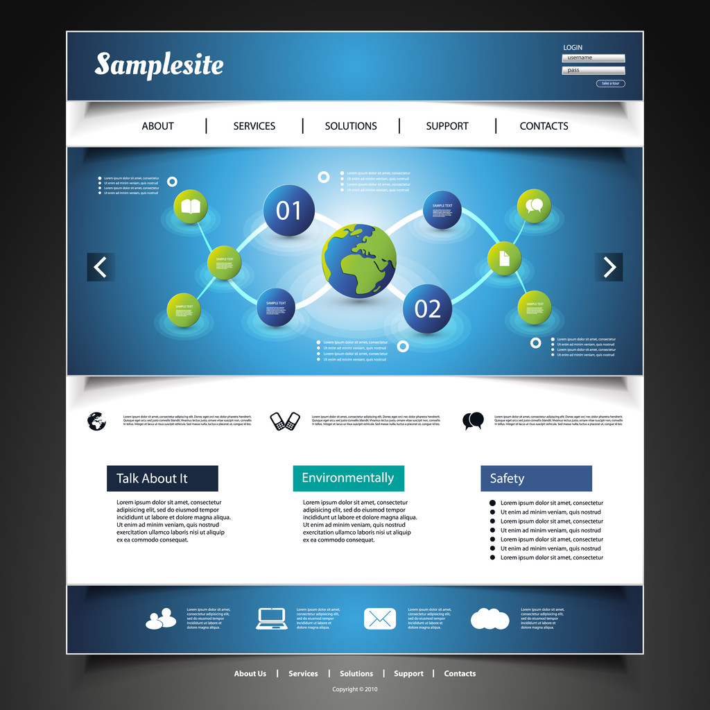 Website Template - Vector, Image