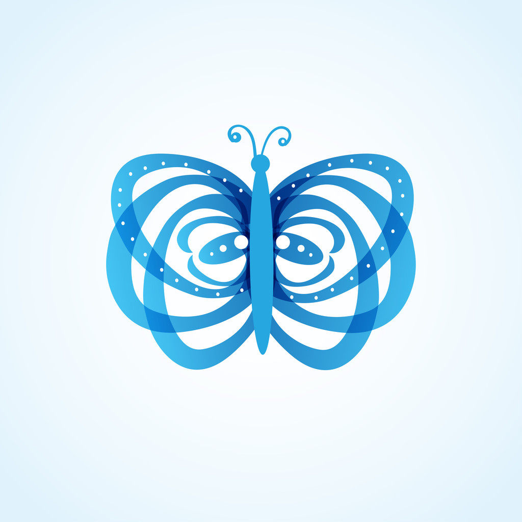 vlinders op achtergrond - Vector, afbeelding