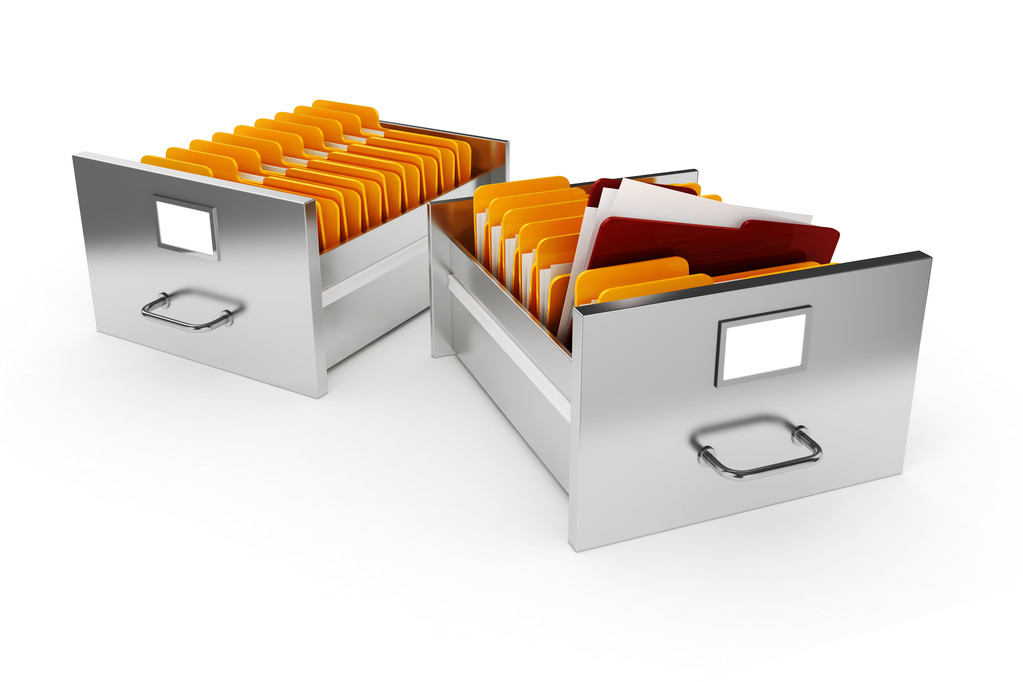 gabinete de archivos 3d sobre fondo blanco
 - Foto, Imagen